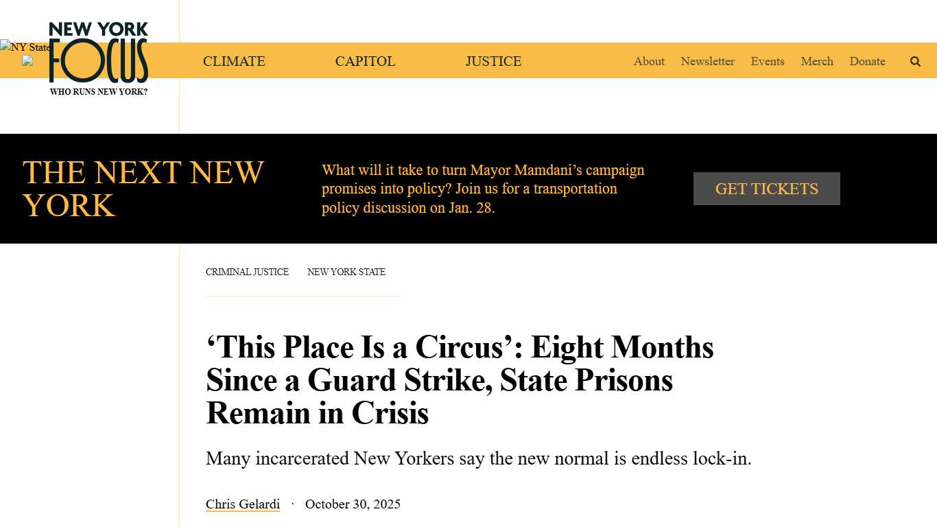 ‘This Place Is a Circus’: Eight Months Since a Guard… New York Focus